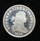 1804 Silver Dollar 1 Ounce Silver Round 1 Oz. Art Bar  Round Liberty
