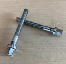 2 STAR Hoshino 5mm 1-5/8" TENSION ROD Snare Drum Parts Skinny Thread 60s Vtg MIJ