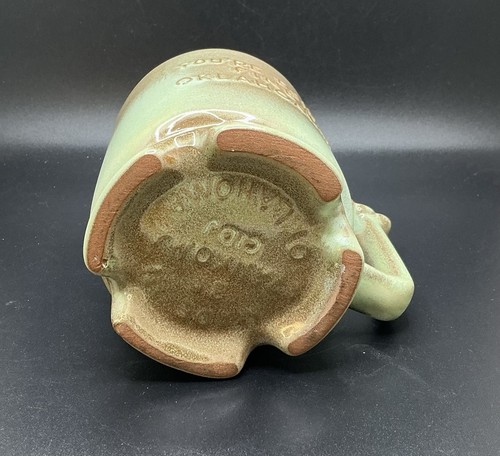 Prairie Green Frankoma Pottery Oklahoma 1982 Diamond Jubilee Mug - Picture 6 of 6
