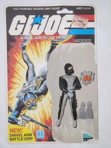 1983 TORPEDO GI JOE MOC VINTAGE ALL ORIGINAL With Back Card HASBRO Missing Gun!