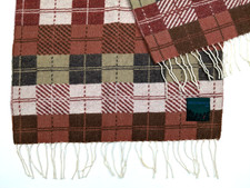 PROCHOWNIK 1880 Schal Herren breit Fransen Wolle 100 % Lambswool Made In Italy