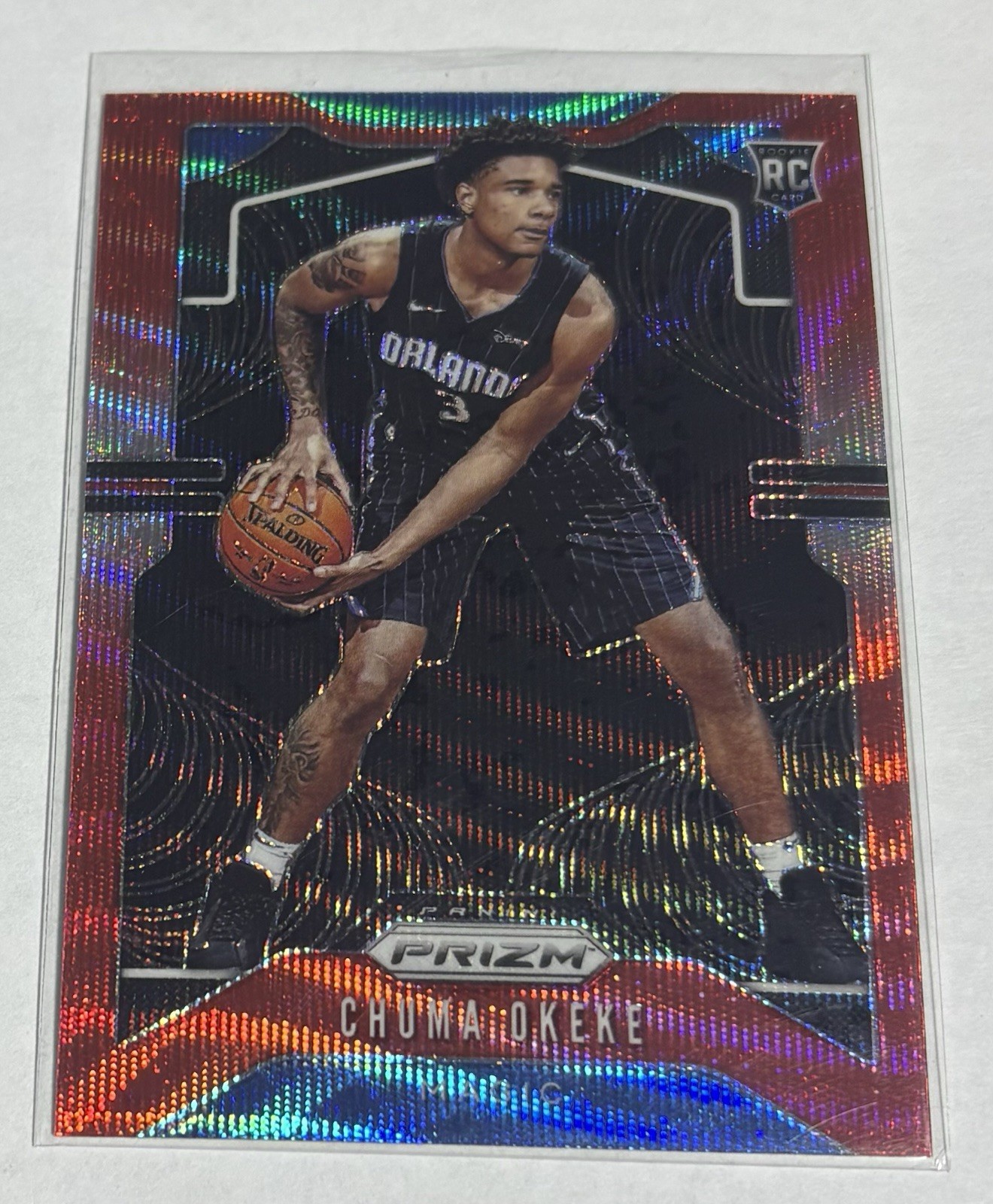 2019-20 PANINI PRIZM RUBY RED WAVE PRIZM CHUMA OKEKE RC CARD #262 QUANTITY SAVE