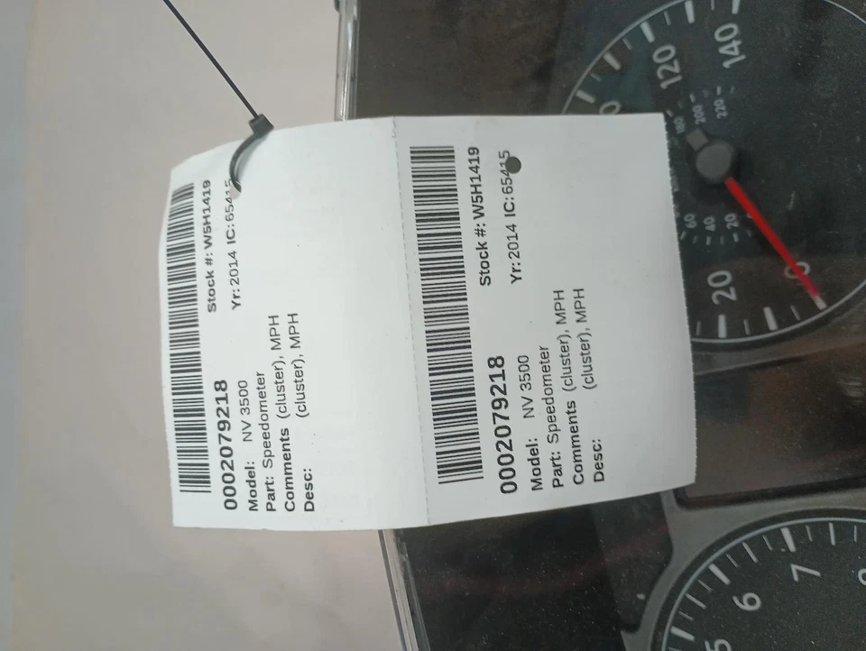 Medidor de velocímetro usado se adapta a: Nissan Nv 3500 2014 clúster MPH grado A Foto 2 de 4