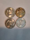Lot of 4 Vintage 1961 Franklin Half Dollars -- 90% Silver