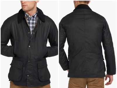 Barbour Ashby Wax Jacket Men's Black Size Large L