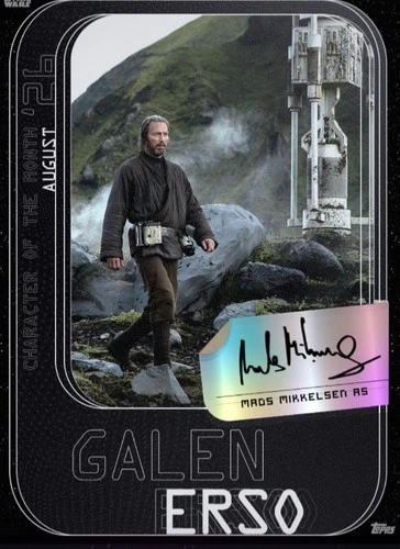 Topps Star Wars #11 Galen Erso Character if the Month COTM 26 August Signature