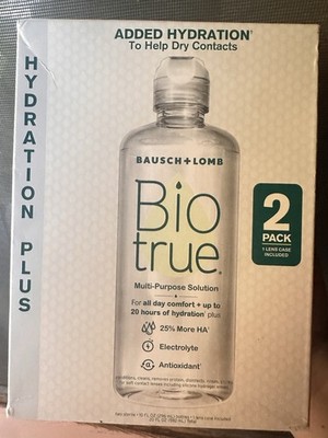 Bausch + Lomb Biotrue Hydration Plus Multipurpose Solution 2x10 fl oz w/Case