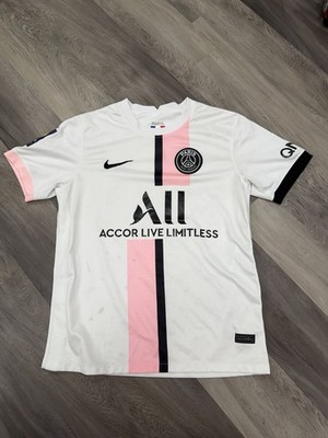 Nike Paris Saint-Germain Lionel Messi #30 Soccer Jersey White Pink