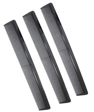 3 Pack Carbon Fiber Cutting Comb - Professional 8.15' Styling Comb for All Ha...