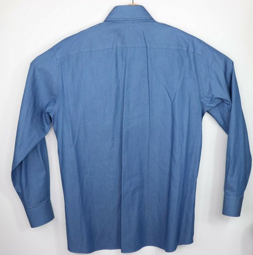 Camisa de vestir de algodón azul para hombre Phineas Cole Paul Stuart 36-17 - Imagen 6 de 6