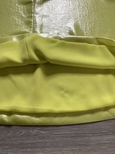 Karen Millen Metallic Cami Top- Lime Green Size uk 12 Eu 40 - Picture 13 of 15