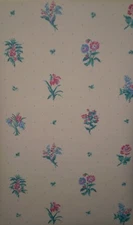 Vintage Pink, Purple & Blue Floral on Taupe Wallpaper by Sandpiper  CB508-21