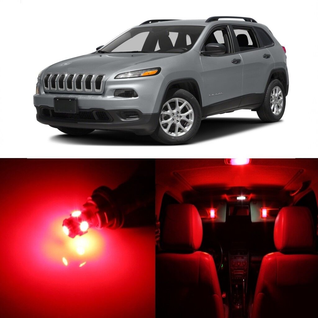 2014-2019 Jeep Cherokee Red LED Interior Lights Package Kit 2014-2019 Jeep Cherokee Red LED Interior Lights Package Kit