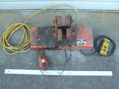 230/460V 3Phase ACCO WRIGHT-WAY ELECTRIC Steel Cable Trolley HOIST 2000LBS 1 Ton