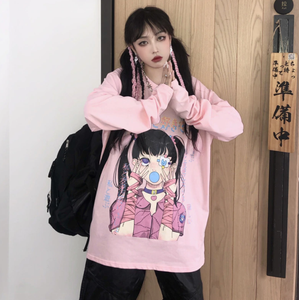 anime girl oversized sweater