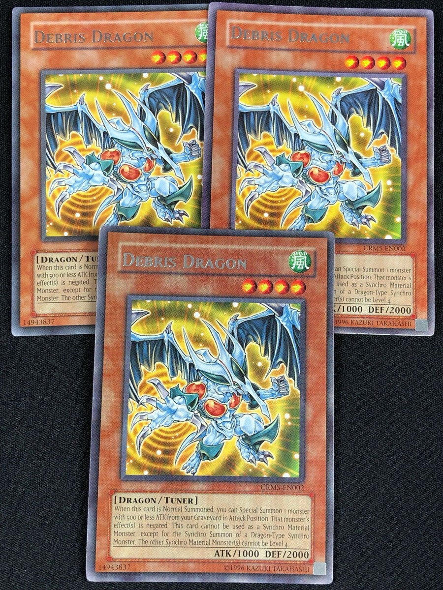 YUGIOH DEBRIS DRAGON CRMS-EN002 RARE X3 (LP) | eBay