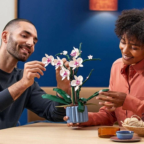 10311 Orchidee Künstliche Pflanzen Set w/ Blumen,Modellbausatz Erwachsene Kinder - Bild 7 von 14