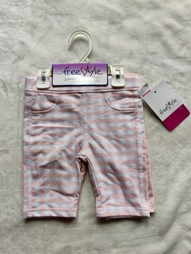 NEW! Girls Size 4T Freestyle Summer Shorts Pink Plaid with Pockets - Picture 5 of 7