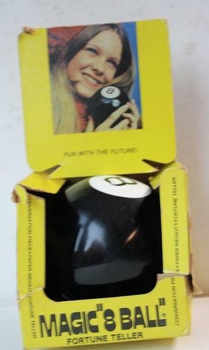 Magic 8 Ball Fortune Teller Original Box Liquid Triangle Missing Great Display - - 第 1/1 張圖片