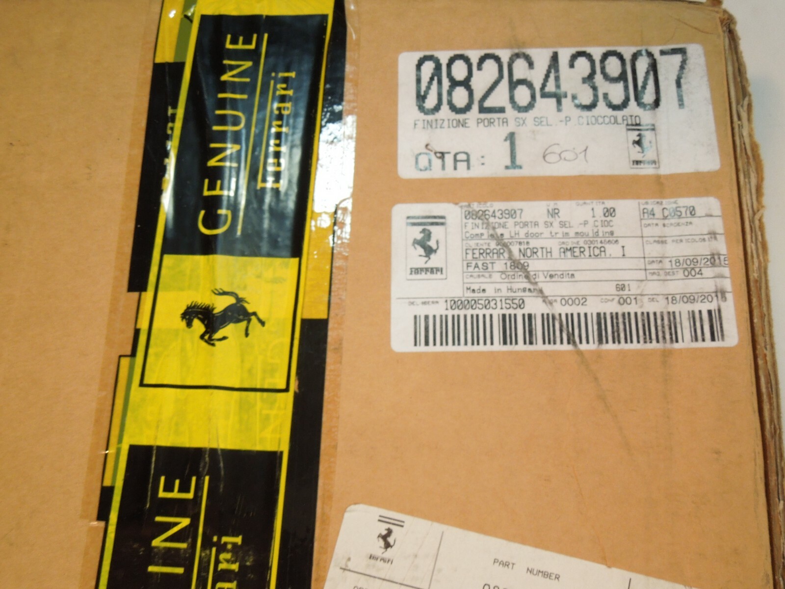 Ferrari 458 Door panel P/N 82643907