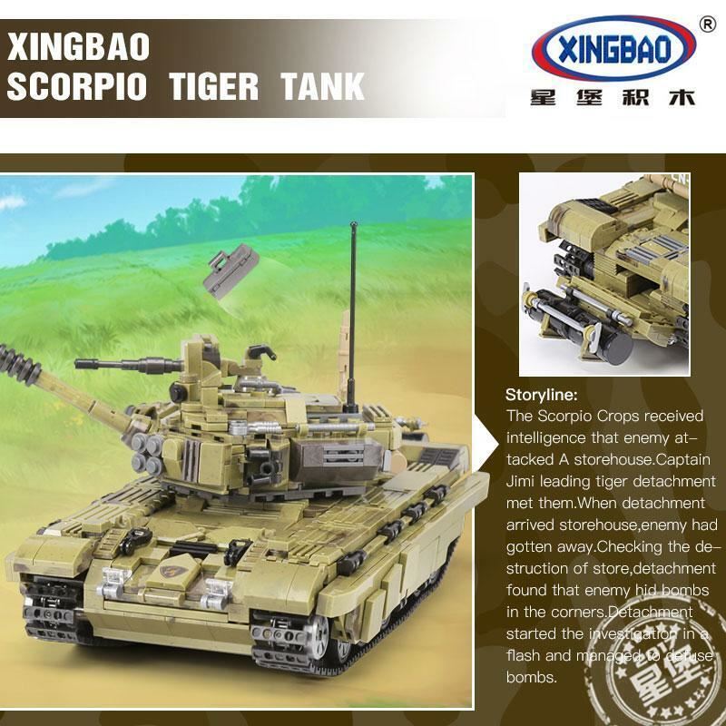 Xingbao Scorpion Tiger Tank 1386pcs Building Block Set New In Box