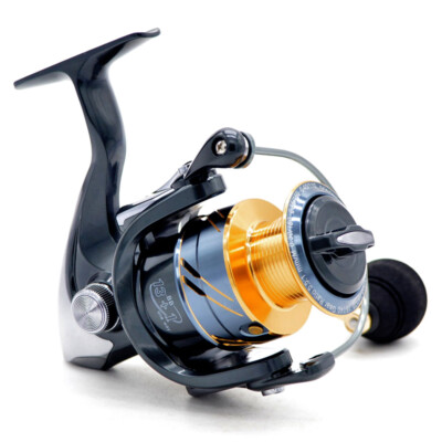 Spinning Fishing Reel 5+1 Bearings Graphite Body Metal Spool 24LB Max Drag Power
