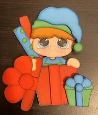 Chrismas Gift Boy paper piecing premade piecing for scrapbook page die cut