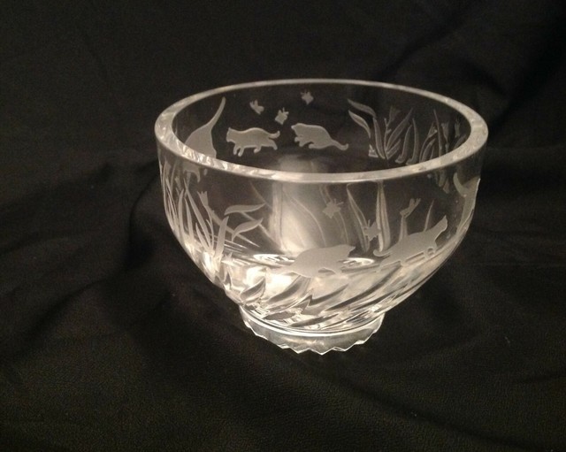 LENOX CRYSTAL Cats Bowl 4.625" eBay