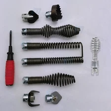 SEWER SNAKE-AUGER BITS-DRAIN CLEANER BITS CUTTERS 10- Piece Set 5/8" 16mm End