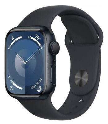 NIB - Apple Watch Series 9 A2978 Midnight 41mm Touchscreen Smartwatch MR8X3LW/A