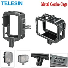 TELESIN Metal Frame Housing Case Protective Shell For GoPro Hero 12 11 10 9