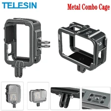 TELESIN Metal  Frame Housing Case Protective Shell For GoPro Hero 12 11 10 9