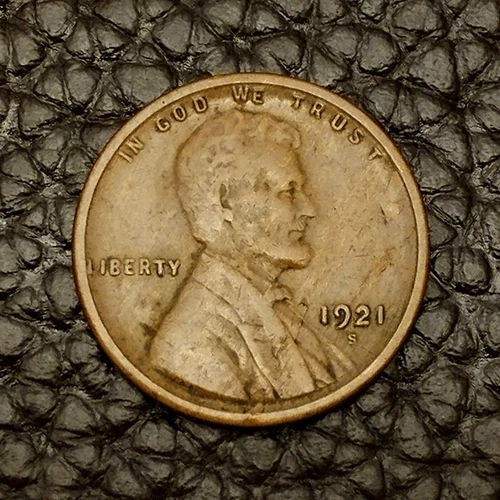 1921-S Lincoln Wheat Cent ~ VERY GOOD (VG) Condition ~ COMBINED SHIPPING!