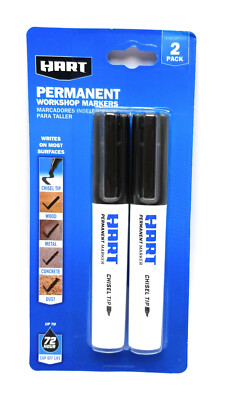 Hart Black Chisel Tip Permanent Construction/Workshop Marker -Multi Surface