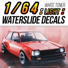1/64 Scale TOYOTA STARLET Head Tail Light WaterSlide Decal for Hot