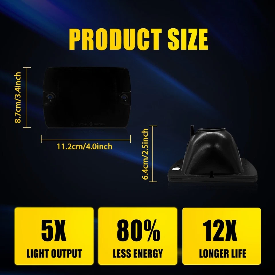 2 luces LED delanteras de señalización de estacionamiento con señal de giro humo para Jeep Wrangler 1987-1995 Foto 4 de 4