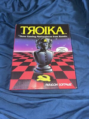 TROIKA 5.25'' DISKS SEALED NEW PC GAME PARAGON SOFTWARE 1991