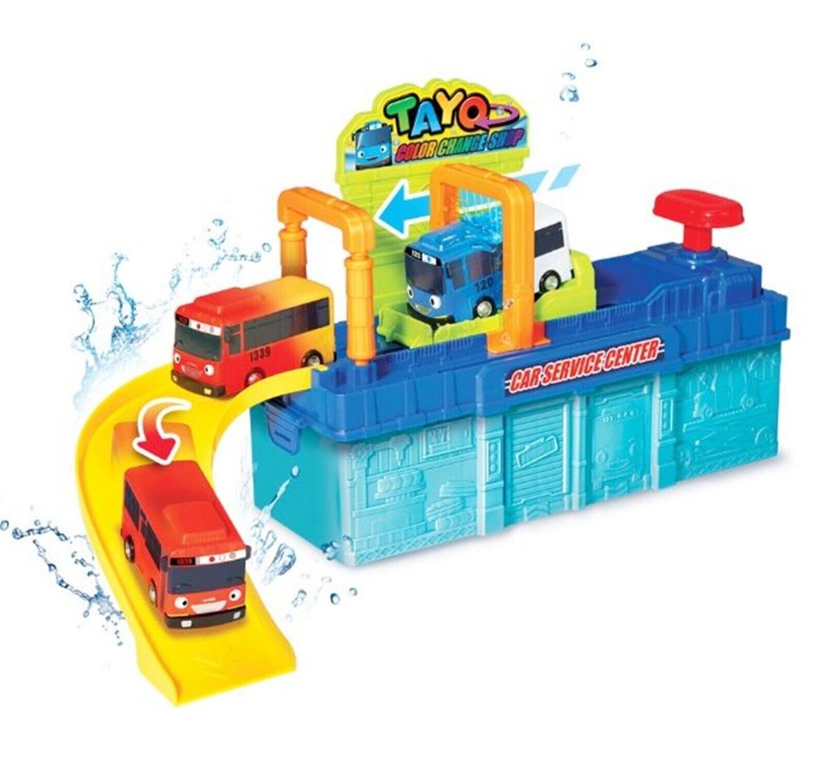 Tayo Play ミニカーセット スロープ付き Tayo the little bus Garage Parking Control Tower Play Set