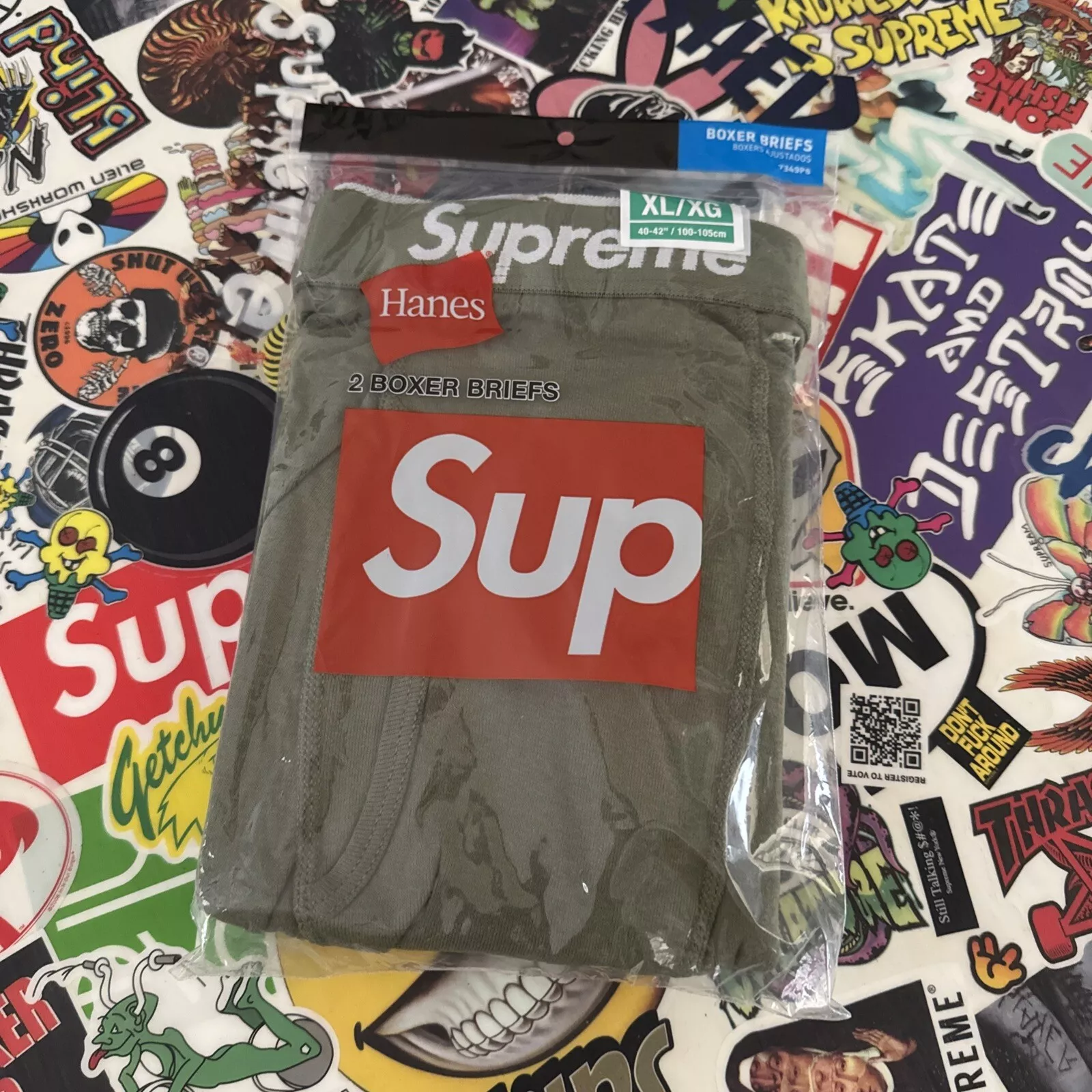 boxer suprême lot de 2 olive XL