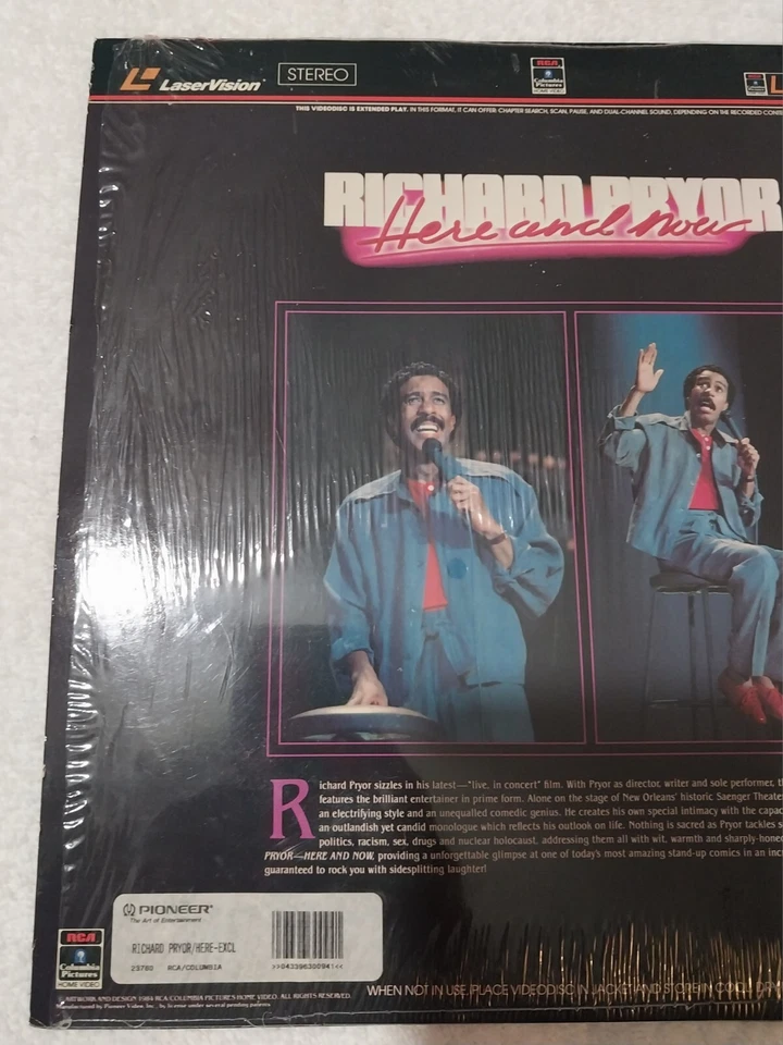 RARE LASERDISC RICHARD PRYOR HERE AND NOW BOURBON STREET Good Condition - Imagem 4 de 4