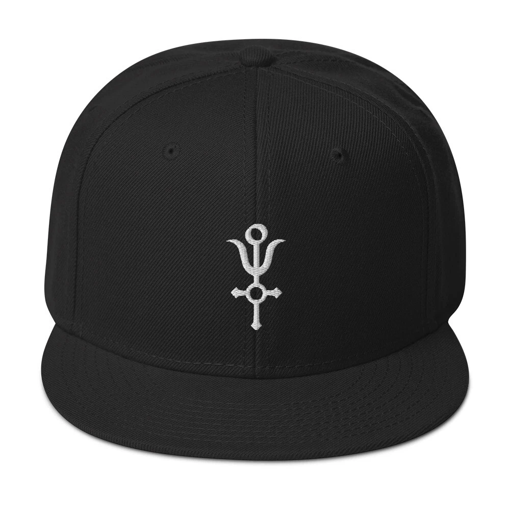 Antimony Alchemy Protection Symbol Embroidered Flat Bill Cap Snapback Hat