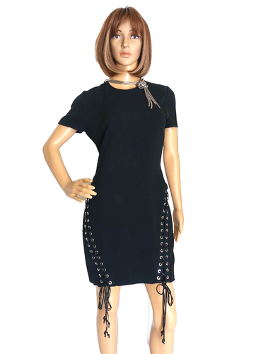 NWT DSQUARED2 Black Bodycon Short Cocktail Dress Made in Italy Sz 44EU 8US - Picture 5 of 12
