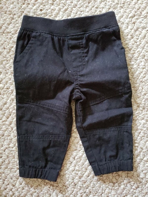 Garanimals Baby Boys Black Pants Joggers 3/6 Mos EUC