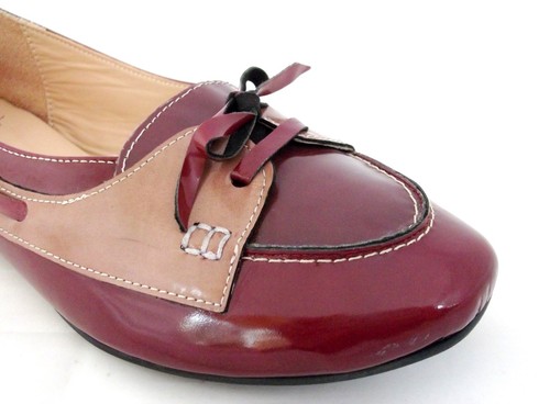 MOCASINES DE CUERO RIOON-MINK PATENTE DE VISÓN ZAPATOS PLANOS MUJER REINO UNIDO 5 - EUR 38 - Imagen 4 de 5