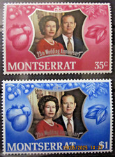 MONTSERRAT ~ S.G. 307 - 308 ~ 1972 SILVER WEDDING STAMPS OMNIBUS ~ MNH #04689