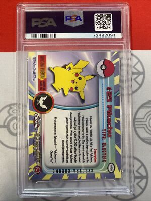 PSA 8 2000 Pokemon Topps Chrome Pikachu Spectra #25 2091 | eBay