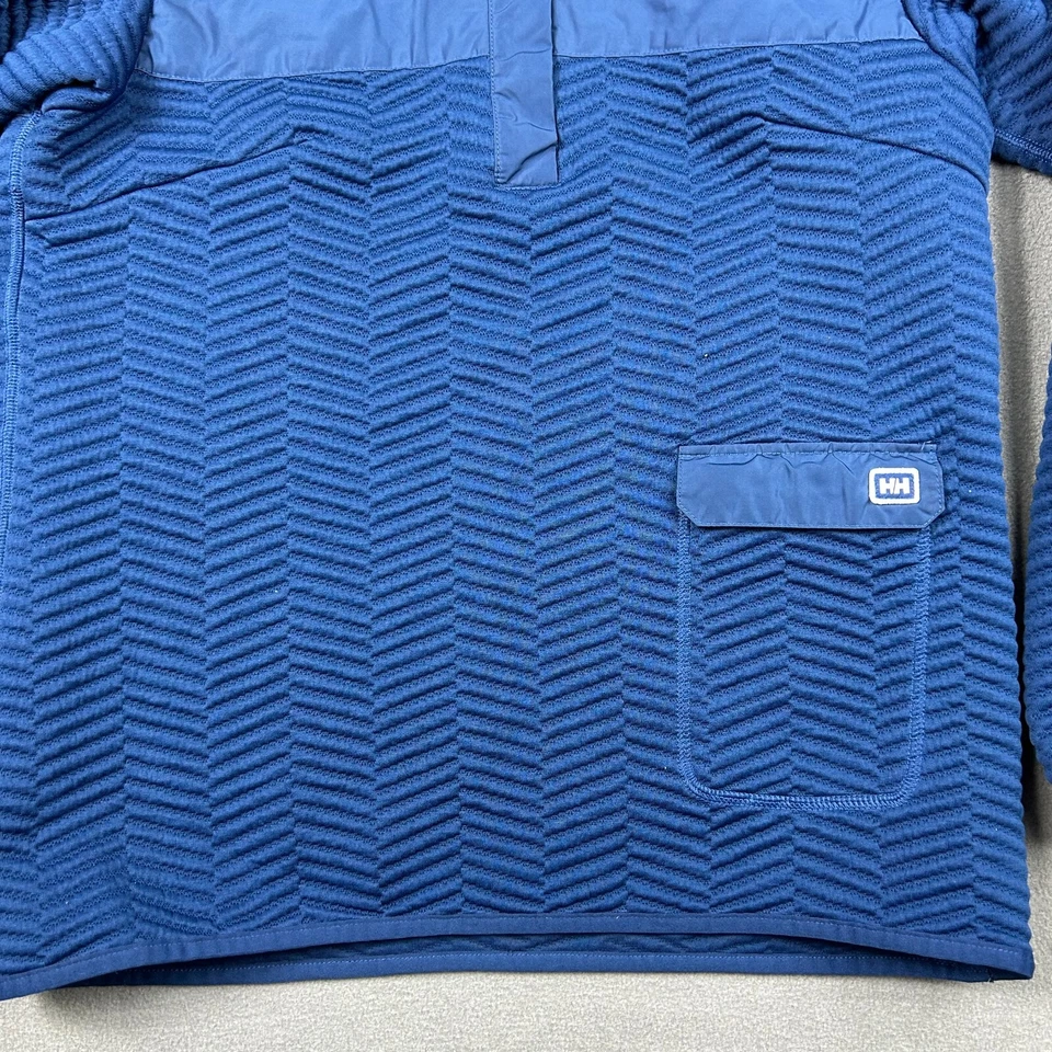 Helly Hansen свитер мужской средний синий Lillo пуловер выстеганная Snap длинным рукавом - Изображение 2 из 4