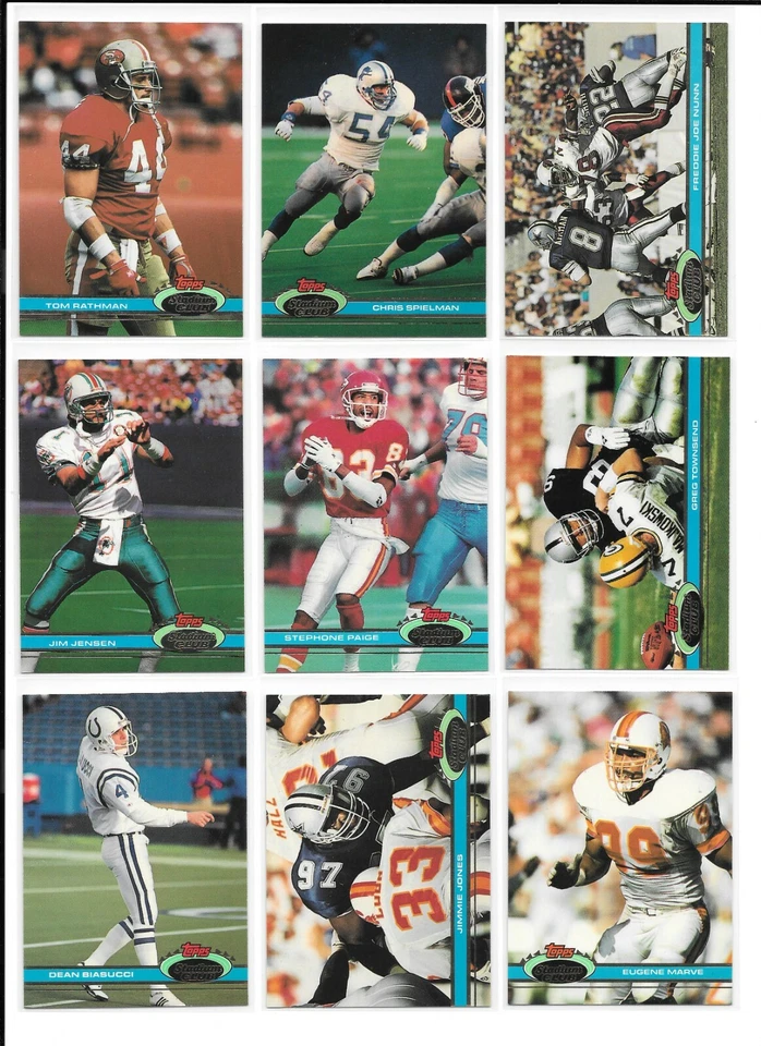 1991 Stadium Club Football Trading Cards / Choose From List  #s 251 - 500 / mb37 - Image 4 of 4