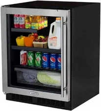 NIB Marvel 24" Thermal-efficient Glass Door Built-in Beverage Center MA24BRG3LS