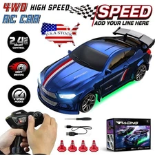 Mini 1:64 RC Drift Car AWD Proportional w/ LED Lights USB-C RTR for Kids/Adults